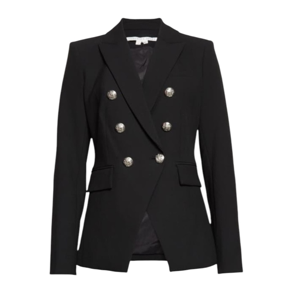 NWT Women's Black Double-Breasted Blazer - Picture 3 of 6